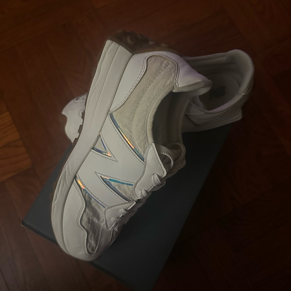 New Balance White and Gray Sneakers